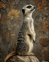 Naturalist Meerkat Wallpaper Art