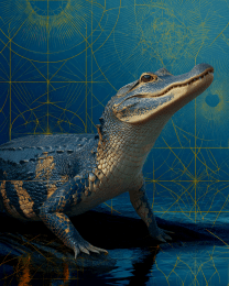 Celestial Alligator - Zoo Animal Art