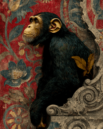Nouveau Chimpanzee - Zoo Animal Art