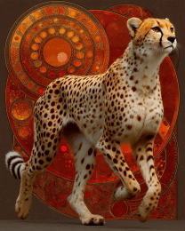 Deco Cheetah - Zoo Animal Art