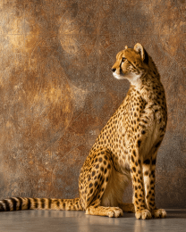 Grunge Cheetah - Zoo Animal Art