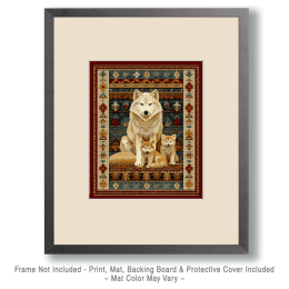 Tribal Wolf - Zoo Animal Artwork