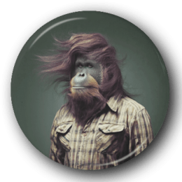 One Tough Orangutan - Zoo Animals - One Inch Pinback Button