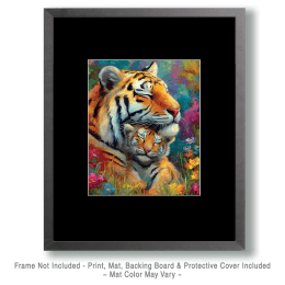 Mom & Baby Tiger Art