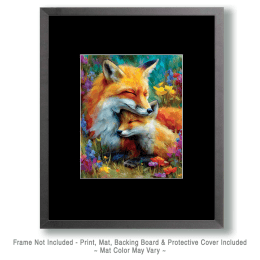 Mom & Baby Red Fox Art