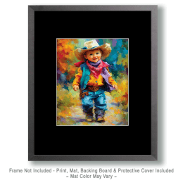 Happy Baby Cowboy Art