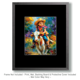 Baby Cowgirl Bullrider Art