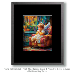Baby Angel on Chair Art