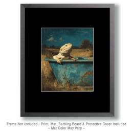 Eddie the Bearded Dragon Animals in Bathtubs Art
