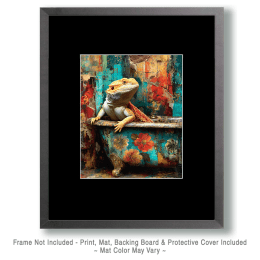 Monroe the Bearded Dragon Animals in Bathtubs Art