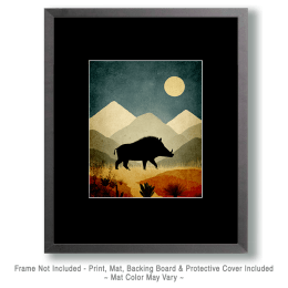 Javaline Boar Evening Walk Art