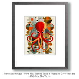 Mid-Century Modern Octopus Art