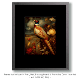 Vintage Ring-Necked Pheasant on the American Prairie Art
