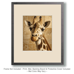 Vintage Giraffe Wallpaper Artwork