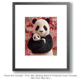 Folk Art Panda Bear Wallpaper Artwork