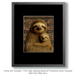 Native Sloth Wallpaper Artwork