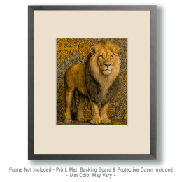 Vintage African Lion Wallpaper Artwork