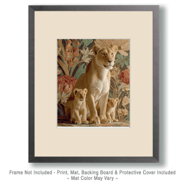 Nouveau African Lion Wallpaper Artwork