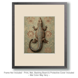 Nouveau Alligator - Zoo Animal Artwork