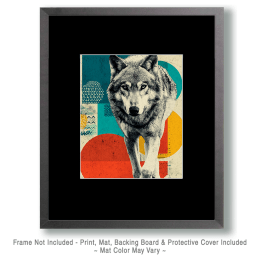 Pop Art Wolf - Zoo Animal Artwork