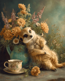 Resting Meerkat Still-Life