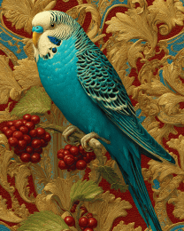 Classic Nouveau Blue Budgie Parakeet