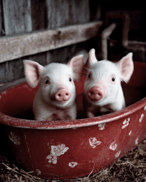 Piglets in a Bathtub
