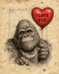 I LOVE YOU Valentine's Sketch