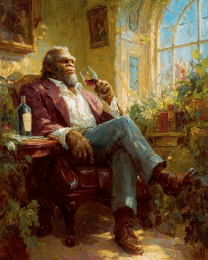 Enjoying a Glass of Wine on a Fine Day