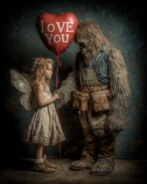 Fairy with LOVE YOU Balloon