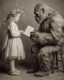 Young Girl with a Valentine