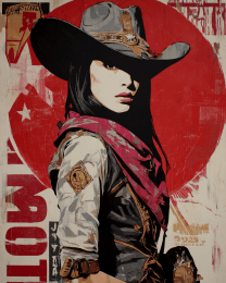 Japanese Pop-Art - Mujer Pistolera