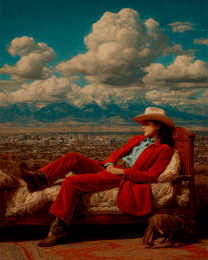 Western Woman on a Chaise Lounge