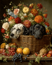 Pair of Great Dane Puppies Still-Life