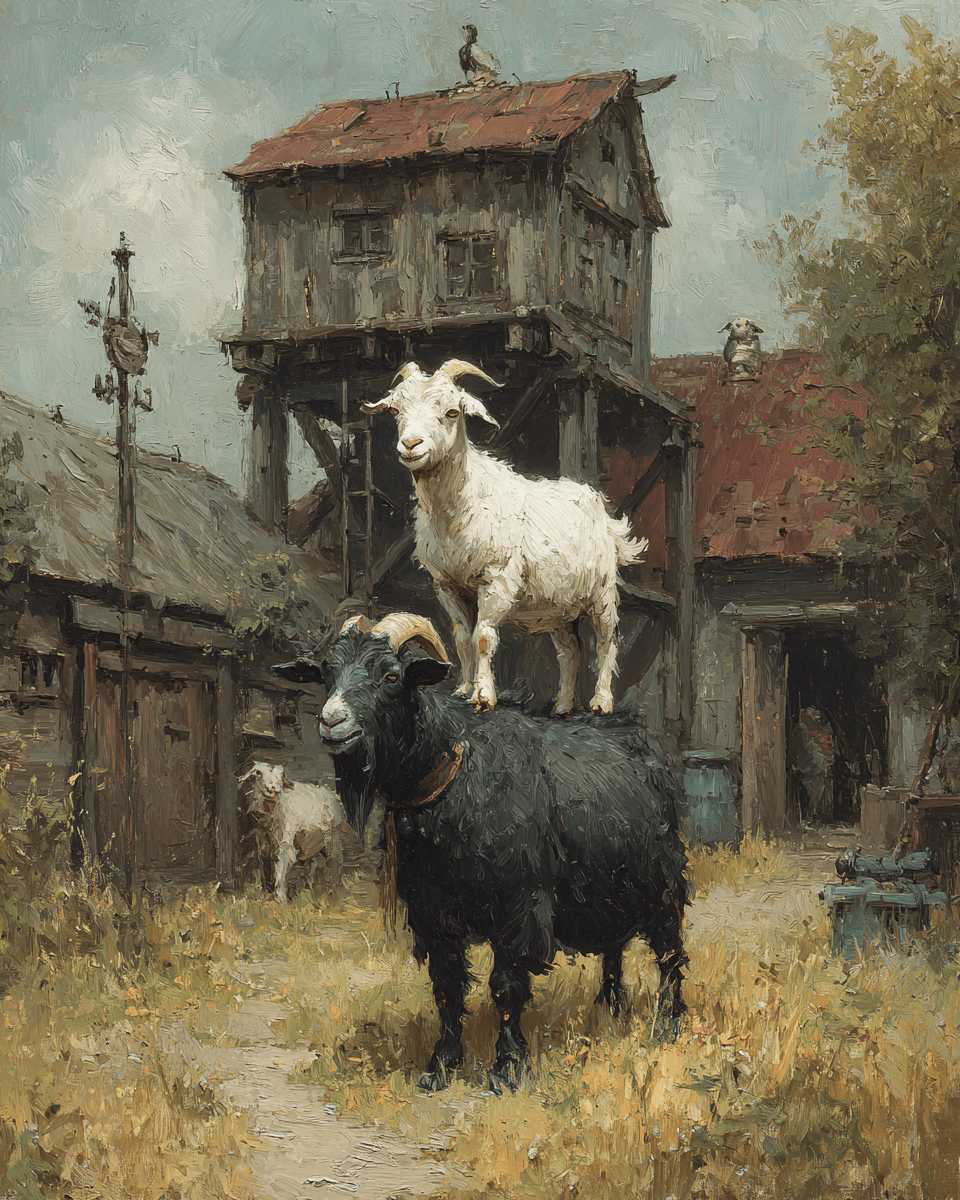 Goat Atop a Goat