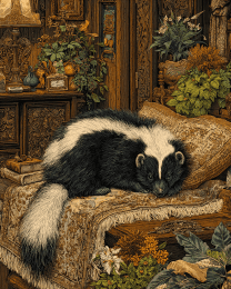Skunk in Bed