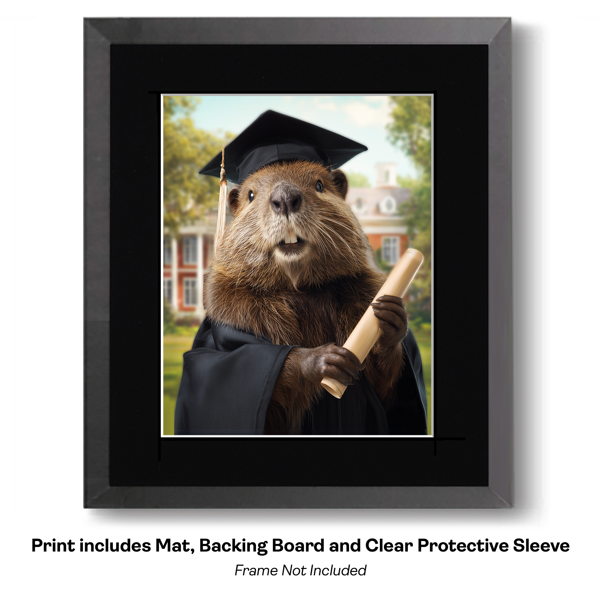 Beaver Over Achiever Art Print - Naturecore 8"x10" Artwork for 11"x14" Frame - Image 2