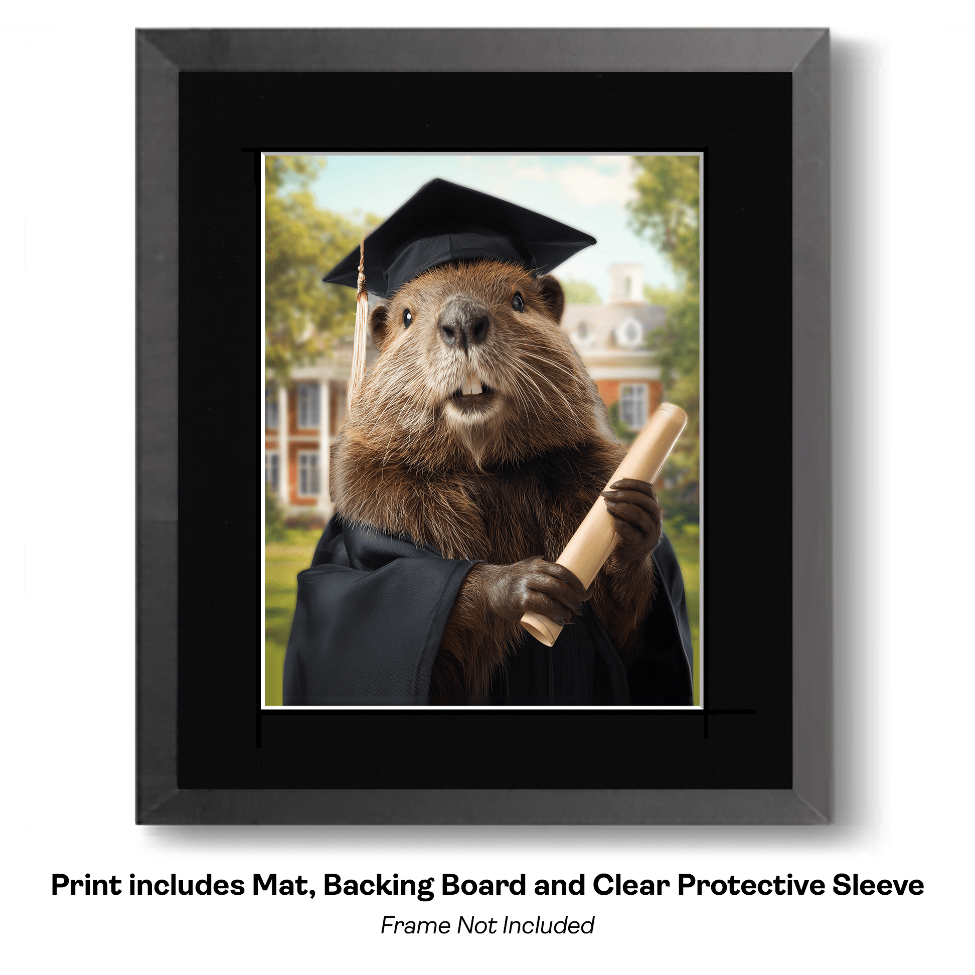 Beavers on a Log Art Print- Naturecore 8"x10" Artwork for 11"x14" Frame - Image 19