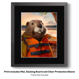 Outdoorsy Beaver Art Print