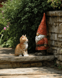 Hank Surprised a Kitten