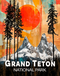 Pop Art Mountain Peaks