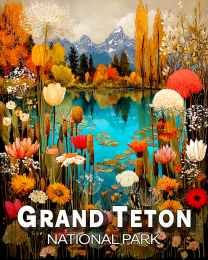 Pop Art Mountain Wildflowers