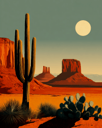 70's Desert Landscape Artwork