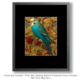 Nouveau Blue Budgie Parakeet Art