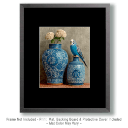 Blue Budgie Parakeet Still-Life Art