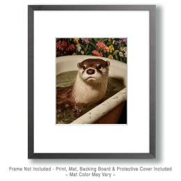 Potter the Otter in a Bathtub Art