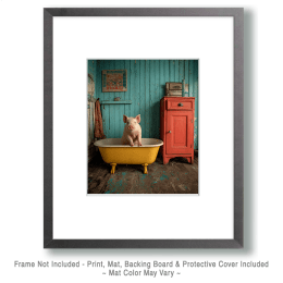 Young Pig in a Bathtub Art
