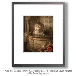 Unhappy Baby Shark in a Bathtub Art