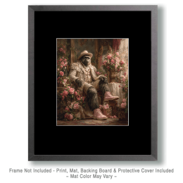 Waiting in Pink Parlor Art