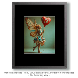 Fairy Holding I LOVE YOU Balloon Art